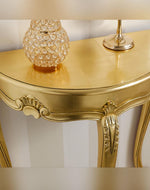 Console Table Arlette Half Moon French Baroque Style ( Golden )