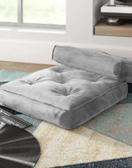 Fabrahome Square Shape Floor Pillow Comfort for Seating Pack of 1 (Light Gray)