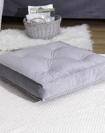 Fabrahome Square Shape Floor Pillow Comfort for Seating Pack of 1 (Light Gray)