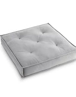 Fabrahome Square Shape Floor Pillow Comfort for Seating Pack of 1 (Light Gray)