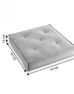 Fabrahome Square Shape Floor Pillow Comfort for Seating Pack of 1 (Light Gray)