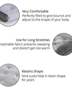 Fabrahome Square Shape Floor Pillow Comfort for Seating Pack of 1 (Light Gray)