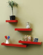 Wooden Rectangular Floating Wall Shelves set of 4 - WoodenTwist