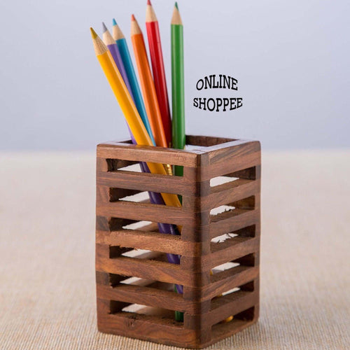 Wooden Pen Holder With Sheesham Wood