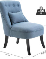 Tub Single Sofa Dining Chair Walnut Finish with 1 Pillow