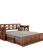 Wooden Sofa Cum Bed for Living Room Home (Teak Wood)