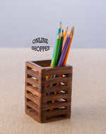 Wooden Pen Holder With Sheesham Wood