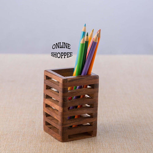 Wooden Pen Holder With Sheesham Wood
