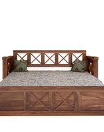 Wooden Sofa Cum Bed for Living Room Home (Teak Wood)
