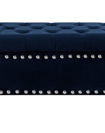 Royal Blue Premium Wood Upholstered Flip top Storage Bench