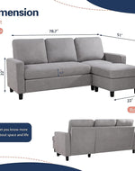 Bloomart Cosy L-Shaped Sectional 3 Seater Sofa Set With Ottoman Elegant Living Room Furniture for Comfort and Style
