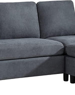 Bloomart Cosy L-Shaped Sectional 3 Seater Sofa Set With Ottoman Elegant Living Room Furniture for Comfort and Style