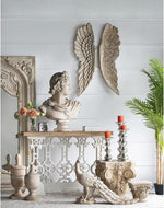 Bloomart Hand Carved Pedestal Style End Table Mango Wood