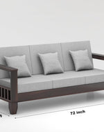 Sheesham Wood 5 Seater Sofa Set for Living Room - Rosewood