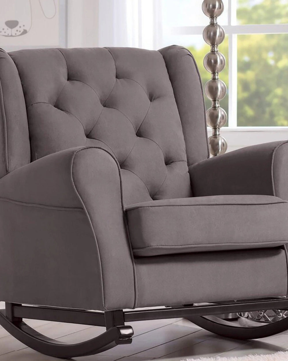 Emma Wooden Rocking Chair (Graphite)