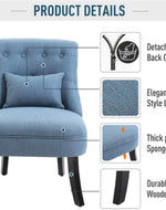 Tub Single Sofa Dining Chair Walnut Finish with 1 Pillow