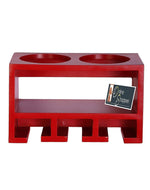 Unique Wooden Bottle Rack, 2 Bottles Holder Wall Shelves