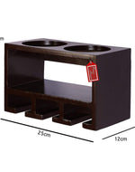 Unique Wooden Bottle Rack, 2 Bottles Holder Wall Shelves