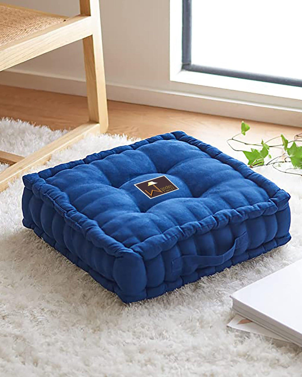 Fabrahome Square Shape Floor Pillow Comfort for Seating With Handle (Pack of 1) - Bloomart