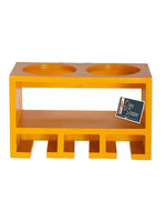 Unique Wooden Bottle Rack, 2 Bottles Holder Wall Shelves