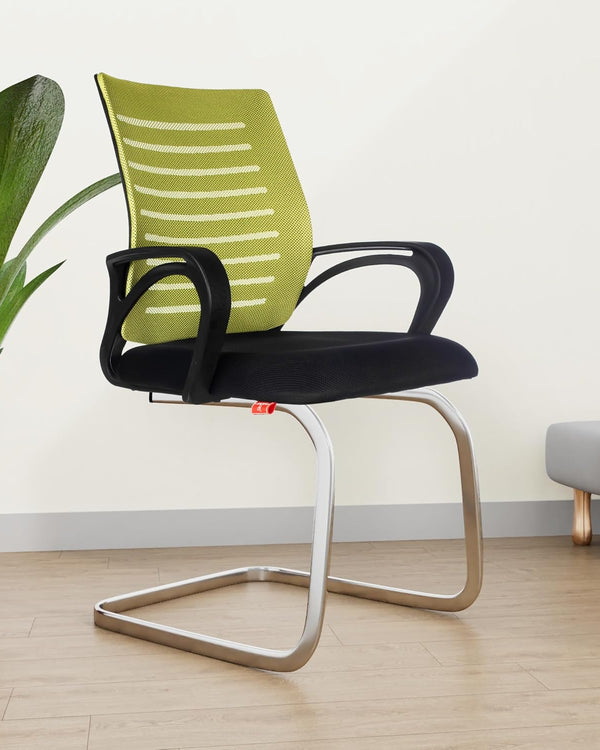 ROSE® Elite | 3 Years Brand Warranty | Ergonomic Office Chair, Study, WFH, Revolving, Rolling, Desk, Task, Laptop, Student Chair (Green, Elite MB Visitor)