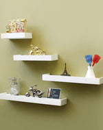 Wooden Rectangular Floating Wall Shelves set of 4 - WoodenTwist