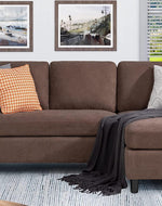 Bloomart Cosy L-Shaped Sectional 3 Seater Sofa Set With Ottoman Elegant Living Room Furniture for Comfort and Style