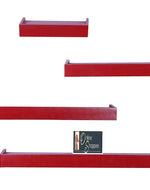 Wooden Rectangular Floating Wall Shelves set of 4