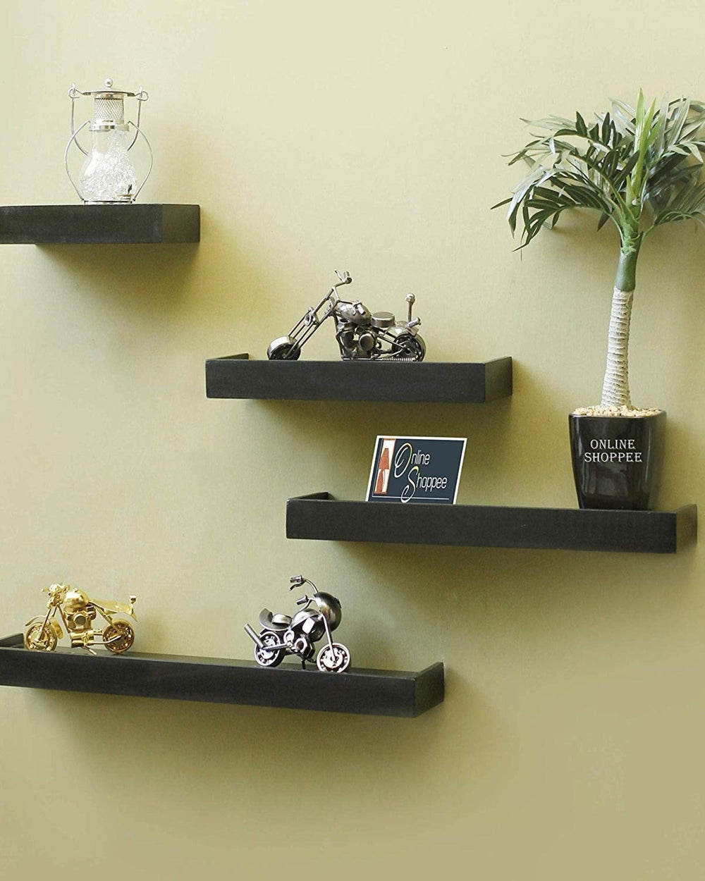 Wooden Rectangular Floating Wall Shelves set of 4 - WoodenTwist