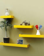 Wooden Rectangular Floating Wall Shelves set of 4 - WoodenTwist