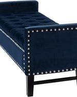 Royal Blue Premium Wood Upholstered Flip top Storage Bench
