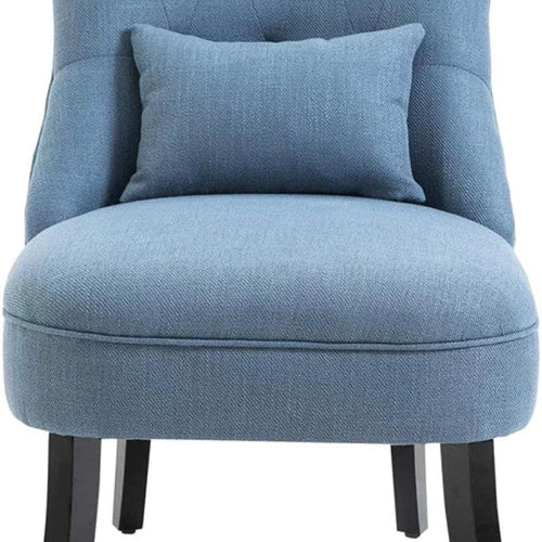 Tub Single Sofa Dining Chair Walnut Finish with 1 Pillow