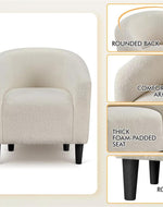 Bloomart Boucle Fabric Lounge Chairs (Set of 2)