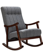 Risco Rocking Chair With Button Tufted Back ( Grey )
