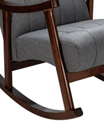 Risco Rocking Chair With Button Tufted Back ( Grey )