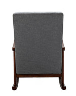 Risco Rocking Chair With Button Tufted Back ( Grey )