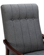 Risco Rocking Chair With Button Tufted Back ( Grey )