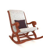 Bloomart Solid Wood Rocking Chair With Soft Cushion Designs