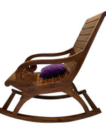 Bloomart Realm Handmade Sheesham Wood Honey Finish Rocking Chair