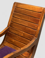 Bloomart Realm Handmade Sheesham Wood Honey Finish Rocking Chair