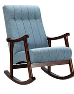 Risco Rocking Chair With Button Tufted Back (Blue)
