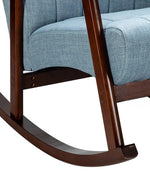 Risco Rocking Chair With Button Tufted Back (Blue)