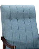 Risco Rocking Chair With Button Tufted Back (Blue)