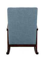 Risco Rocking Chair With Button Tufted Back (Blue)