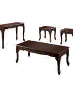 Wooden Hand Carved Beautiful Designs Royal Decor Coffee Table Set (Teak Wood)