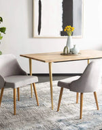 Mid-Century Slate and Gold Finish Dining Chair (Set of 2) - WoodenTwist