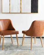 Mid-Century Slate and Gold Finish Dining Chair (Set of 2) - WoodenTwist