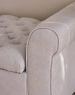 Bloomart Zamansız Button Tufted Design Premium Wood 2 Seater Storage Bench (Light Grey)