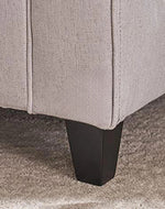 Bloomart Zamansız Button Tufted Design Premium Wood 2 Seater Storage Bench (Light Grey)