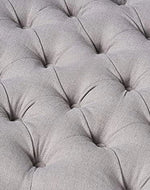 Bloomart Zamansız Button Tufted Design Premium Wood 2 Seater Storage Bench (Light Grey)